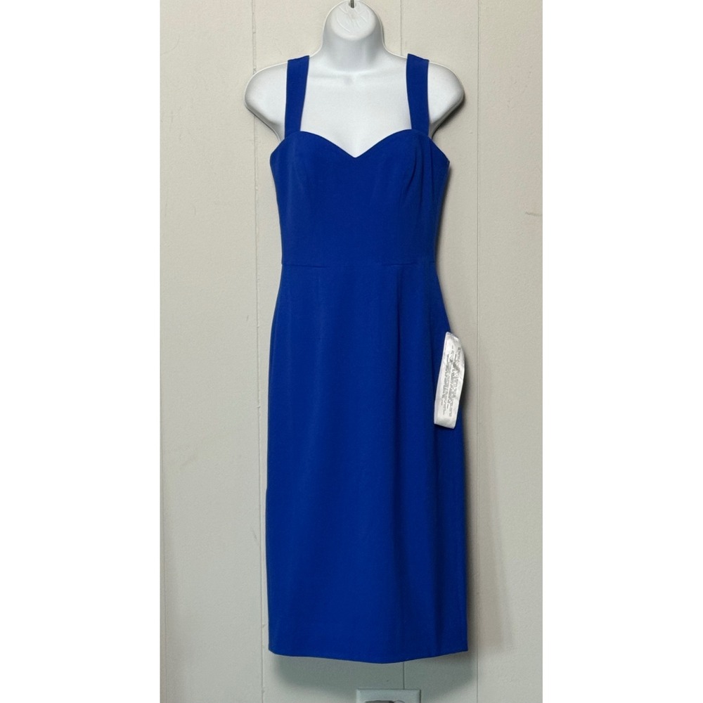 NWT Dress The Population Nicole Sweetheart Midi Dress Electric Blue Size Small